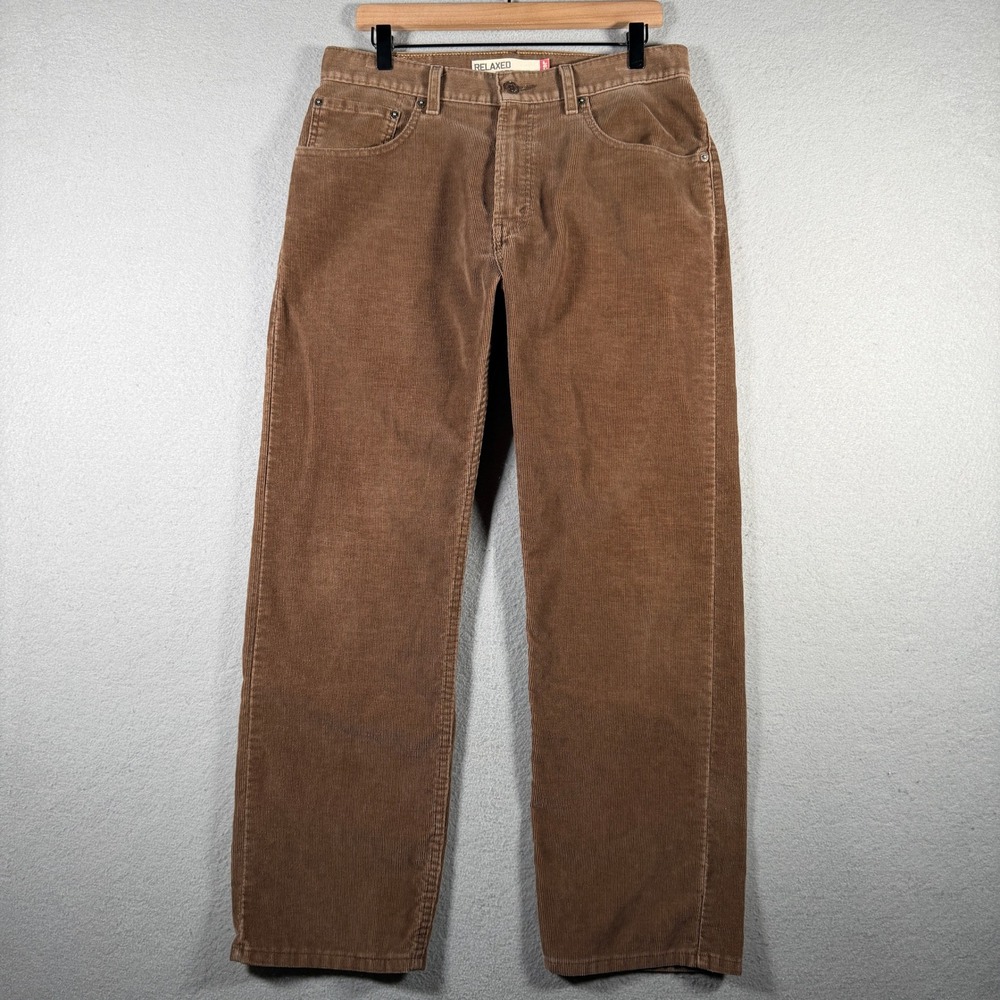 Levis 559 Relaxed Straight Brown Corduroy Pants Mens 32x30 005590734 Y2K